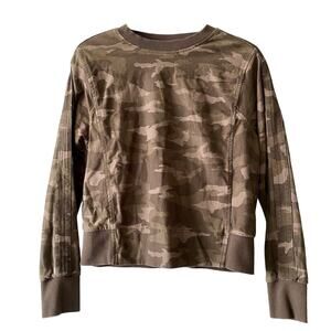 Athleta Sweatshirt Women's Camouflage Green Camo Size XXS Athletic